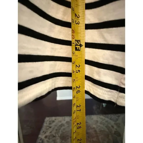 Boden Ella long sleeve Breton  striped cotton white and black US 12 - Picture 6 of 8